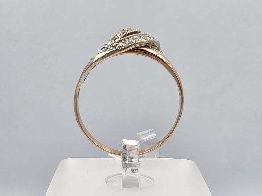 Gold ring with zircon, 3.49 g, size 20