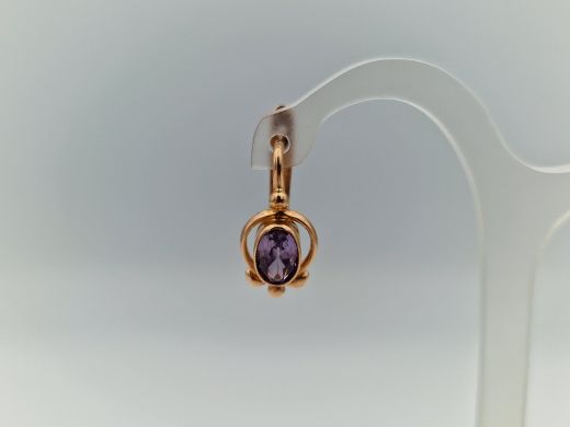 Zelta auskari ar cirkoniju, 2.96 g