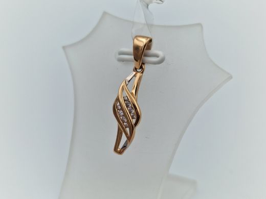 Zelta kulons ar cirkoniju, 0.91 g