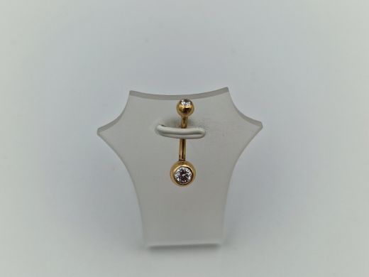 Золотой кулон с цирконом, 1.34 г