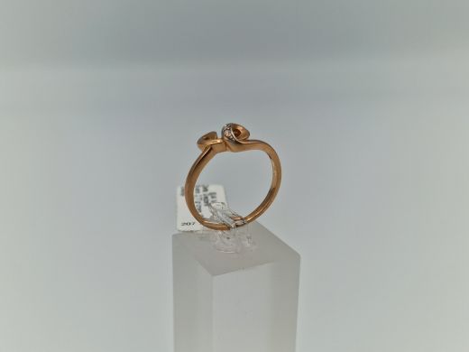 Zelta gredzens ar cirkoniju, 2.77 g, izm. 18