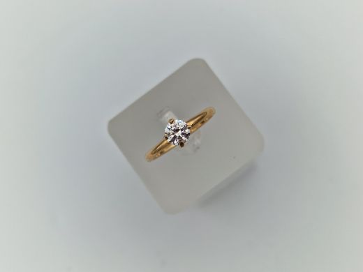 Zelta gredzens ar cirkoniju, 1.98 g, izm. 17