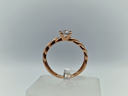 Zelta gredzens ar cirkoniju, 2.11 g, izm. 18