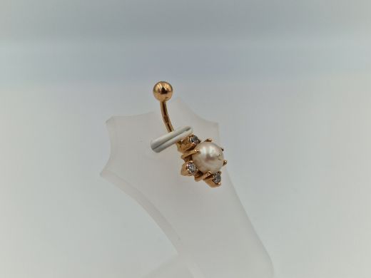 Zelta kulons ar cirkoniju, 2.29 g