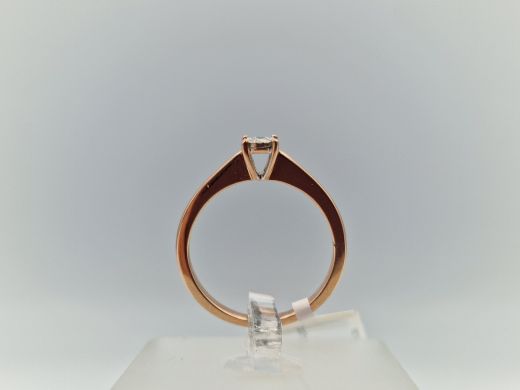 Zelta gredzens ar briljantiem, 2.16 g, izm. 16