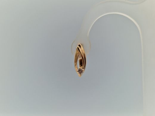 Zelta auskari ar cirkoniju, 1.97 g