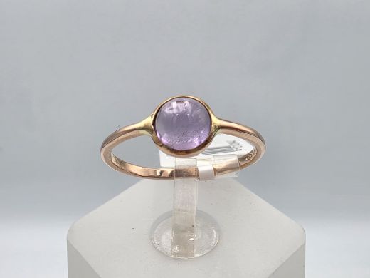 Золотое кольцо с аметистом, 1.34 г, разм. 17.5
