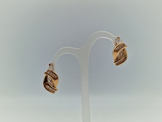 Zelta auskari ar cirkoniju, 4.64 g