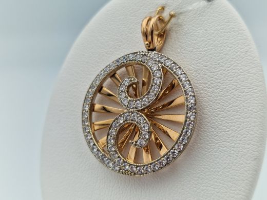 Zelta kulons ar cirkoniju, 6.47 g