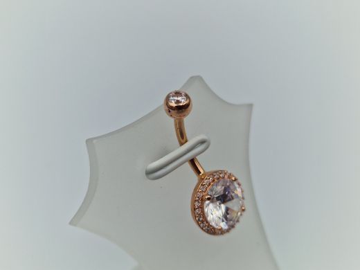 Золотой пирсинг с цирконом, 1.98 г