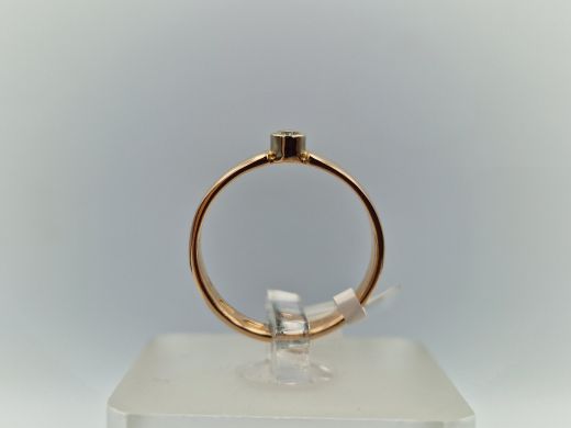 Zelta gredzens ar briljantiem, 2.31 g, izm. 16.5