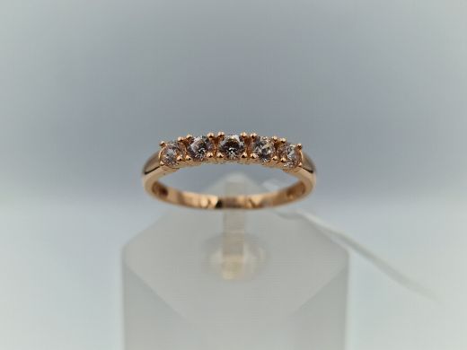 Zelta gredzens ar cirkoniju, 2.08 g, izm. 19