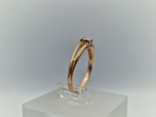 Zelta gredzens ar briljantiem, 1.36 g, izm. 16.5