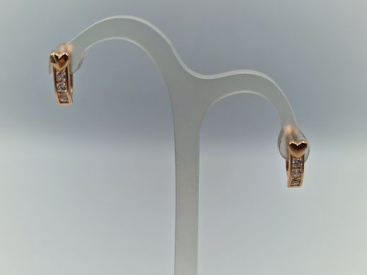 Zelta auskari ar cirkoniju, 1.2 g