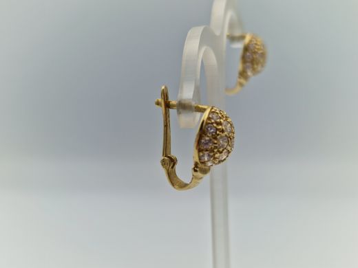 Zelta auskari ar cirkoniju, 5.75 g
