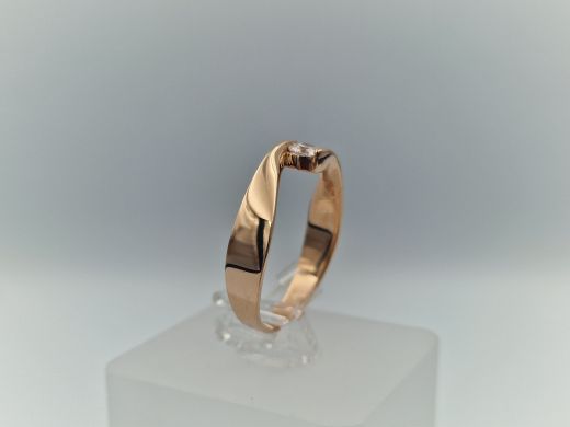 Zelta gredzens ar cirkoniju, 2.41 g, izm. 18