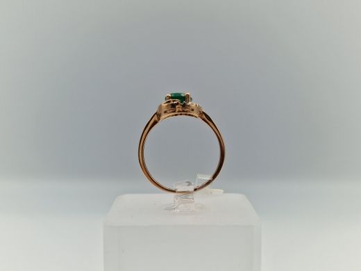 Zelta gredzens ar cirkoniju, 2.11 g, izm. 17