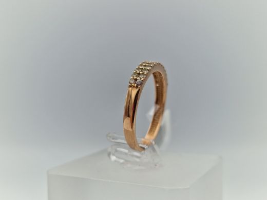 Zelta gredzens ar cirkoniju, 1.68 g, izm. 16.5
