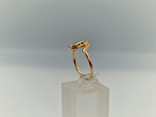 Zelta gredzens ar cirkoniju, 1.74 g, izm. 18