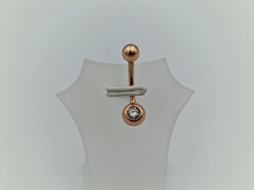 Золотой кулон с цирконом, 0.87 г