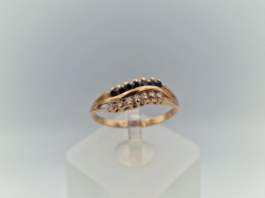 Zelta gredzens ar cirkoniju, 1.68 g, izm. 17.5