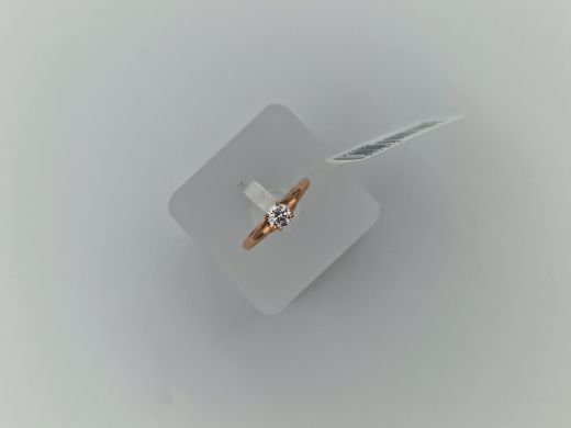 Zelta gredzens ar cirkoniju, 0.9 g, izm. 16.5