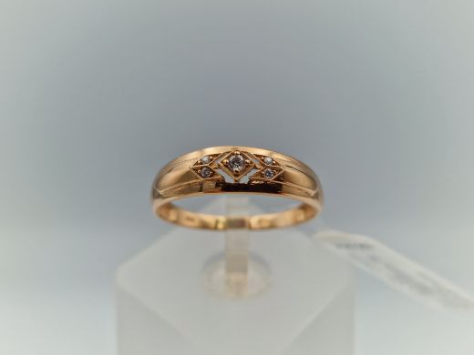 Zelta gredzens ar cirkoniju, 1.62 g, izm. 19