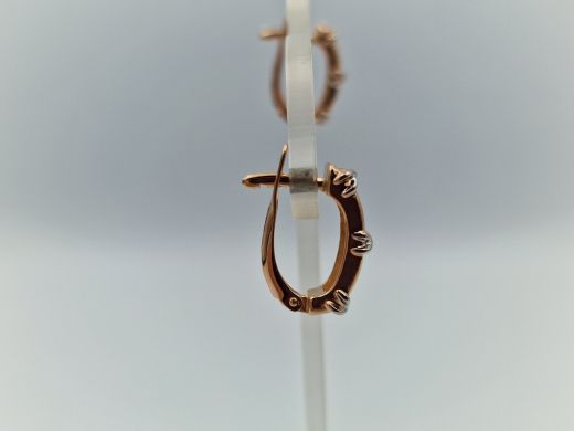 Zelta auskari ar cirkoniju, 3.26 g