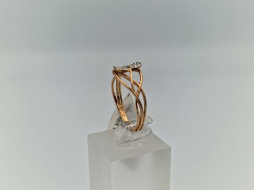 Zelta gredzens ar cirkoniju, 1.83 g