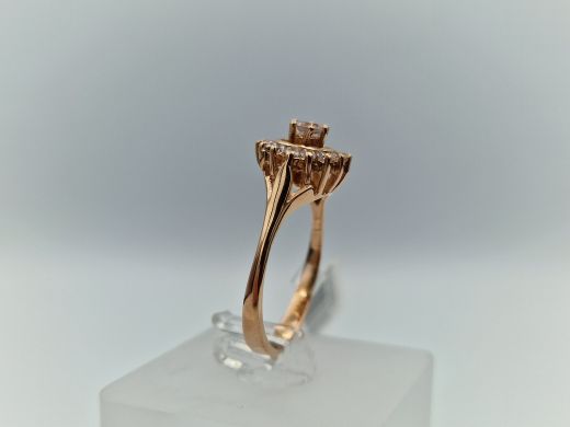 Zelta gredzens ar cirkoniju, 3.61 g, izm. 18.5