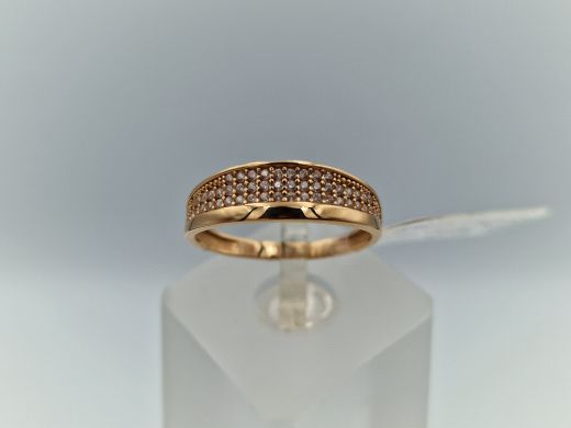 Zelta gredzens ar cirkoniju, 2.05 g, izm. 18.5