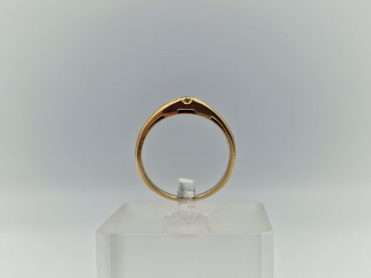 Zelta gredzens ar cirkoniju, 2.24 g, izm. 17