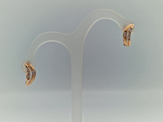 Zelta auskari ar cirkoniju, 2.77 g