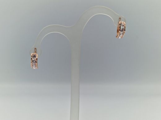 Zelta auskari ar cirkoniju, 2.01 g