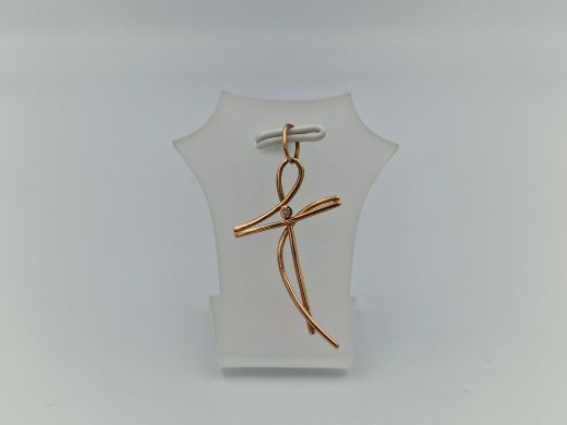 Золотой кулон с цирконом, 0.88 г