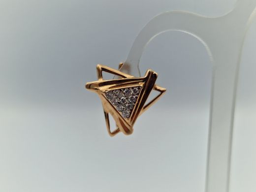 Zelta auskari ar cirkoniju, 4.67 g