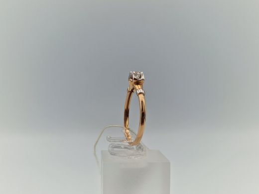 Zelta gredzens ar cirkoniju, 1.62 g, izm. 17.5