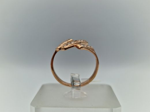 Zelta gredzens ar cirkoniju, 1.83 g, izm. 16