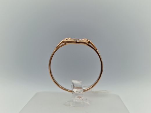 Zelta gredzens ar cirkoniju, 0.94 g, izm. 16.5