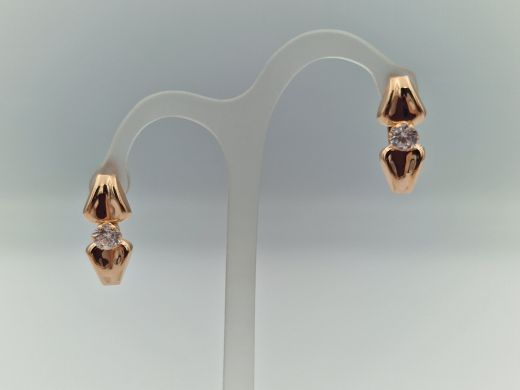 Zelta auskari ar cirkoniju, 1.83 g