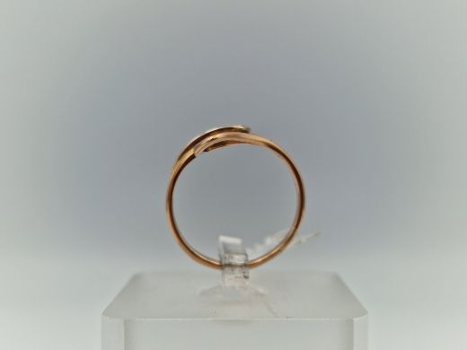 Zelta gredzens ar cirkoniju, 2.12 g, izm. 16