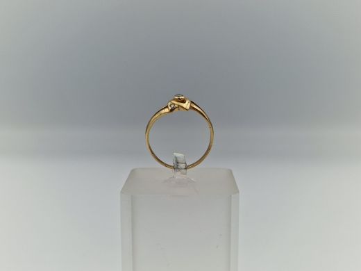 Zelta gredzens ar cirkoniju, 1.63 g, izm. 17.5