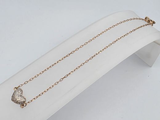Золотое Potītes aproce с цирконом, 1.78 г, разм. 28.5 cm