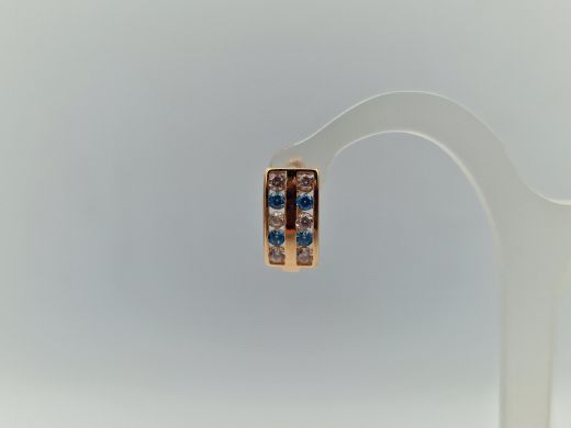 Zelta auskari ar cirkoniju, 1.45 g