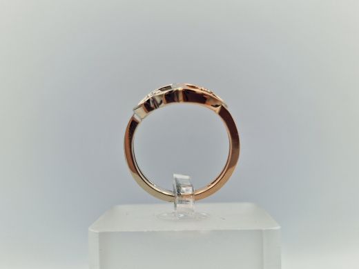 Zelta gredzens ar briljantiem, 3.87 g, izm. 17.5