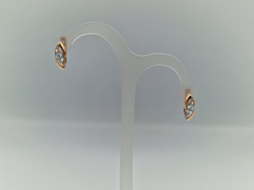 Zelta auskari ar topāzu, 2.25 g