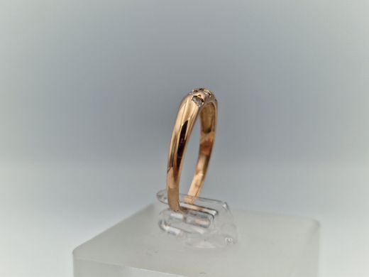 Zelta gredzens ar cirkoniju, 1.53 g, izm. 16