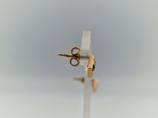 Золотые серьги с цирконом, 1.6 г