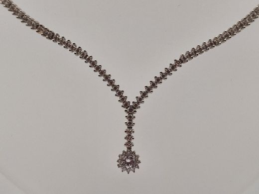 Золотое ожерелье с цирконом, 11.54 г