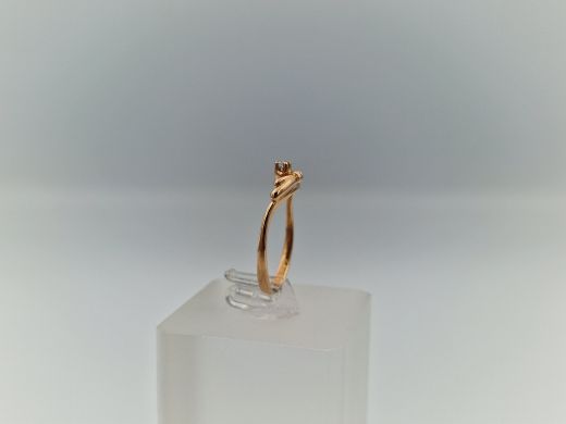 Zelta gredzens ar cirkoniju, 1.51 g, izm. 16.5